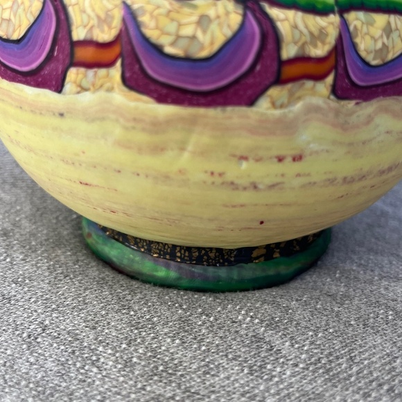 Italian Hand-painted Glass Vase-Ornament - Picture 7 of 9